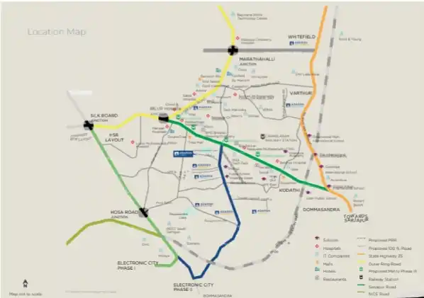 Adarsh-Lumina-location-map-with-landmarks Map